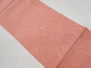 リサイクル　ふくれ織花模様織出し全通袋帯